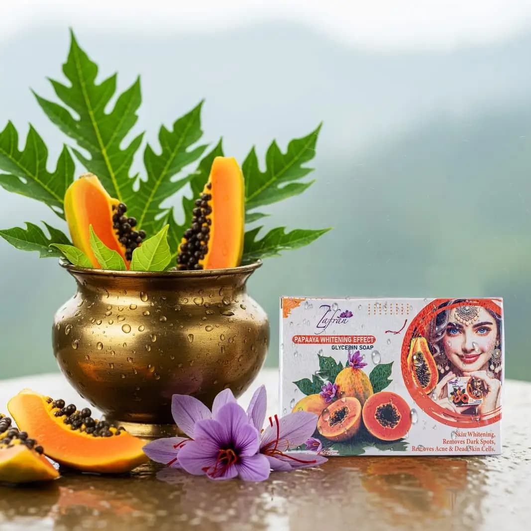 Zafran Papaaya Whitening Effect  Soap